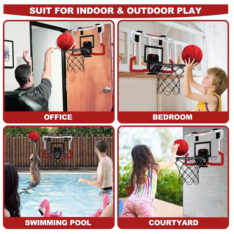 Outdoor Basketball Hoop for Kids Indoor Basketball Hoops,Mini Basketball Hoop with 3 Balls Toys for 3 4 5 6 7 8 9 10 11 12+ Year - Tiaki Apparel