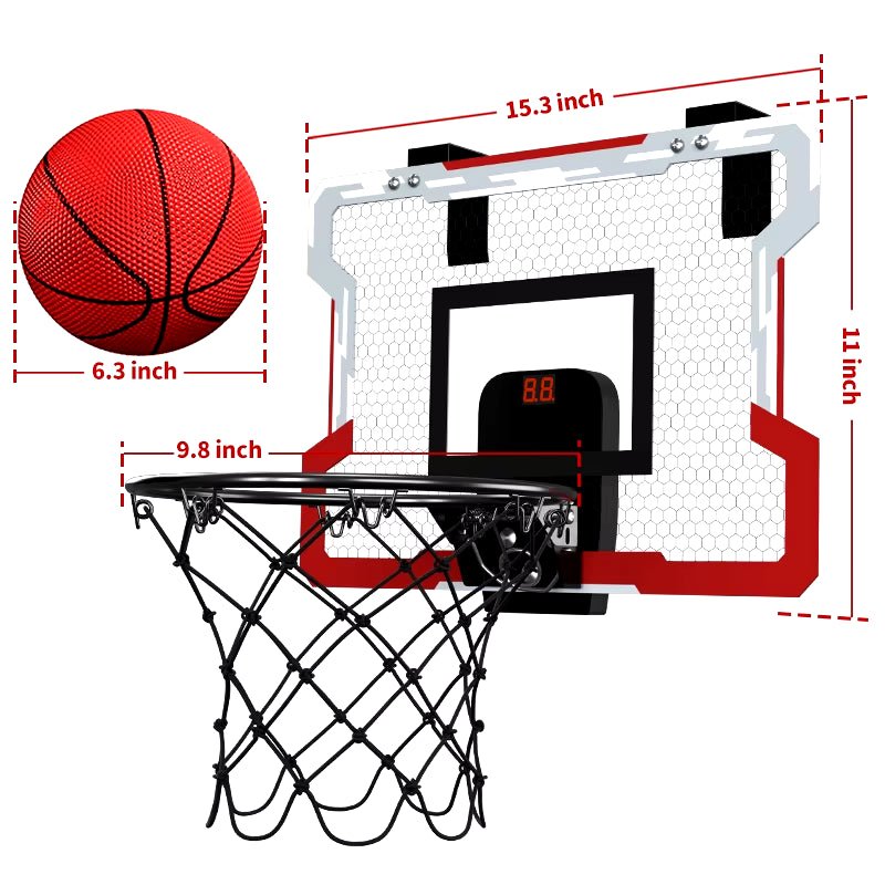 Outdoor Basketball Hoop for Kids Indoor Basketball Hoops,Mini Basketball Hoop with 3 Balls Toys for 3 4 5 6 7 8 9 10 11 12+ Year - Tiaki Apparel