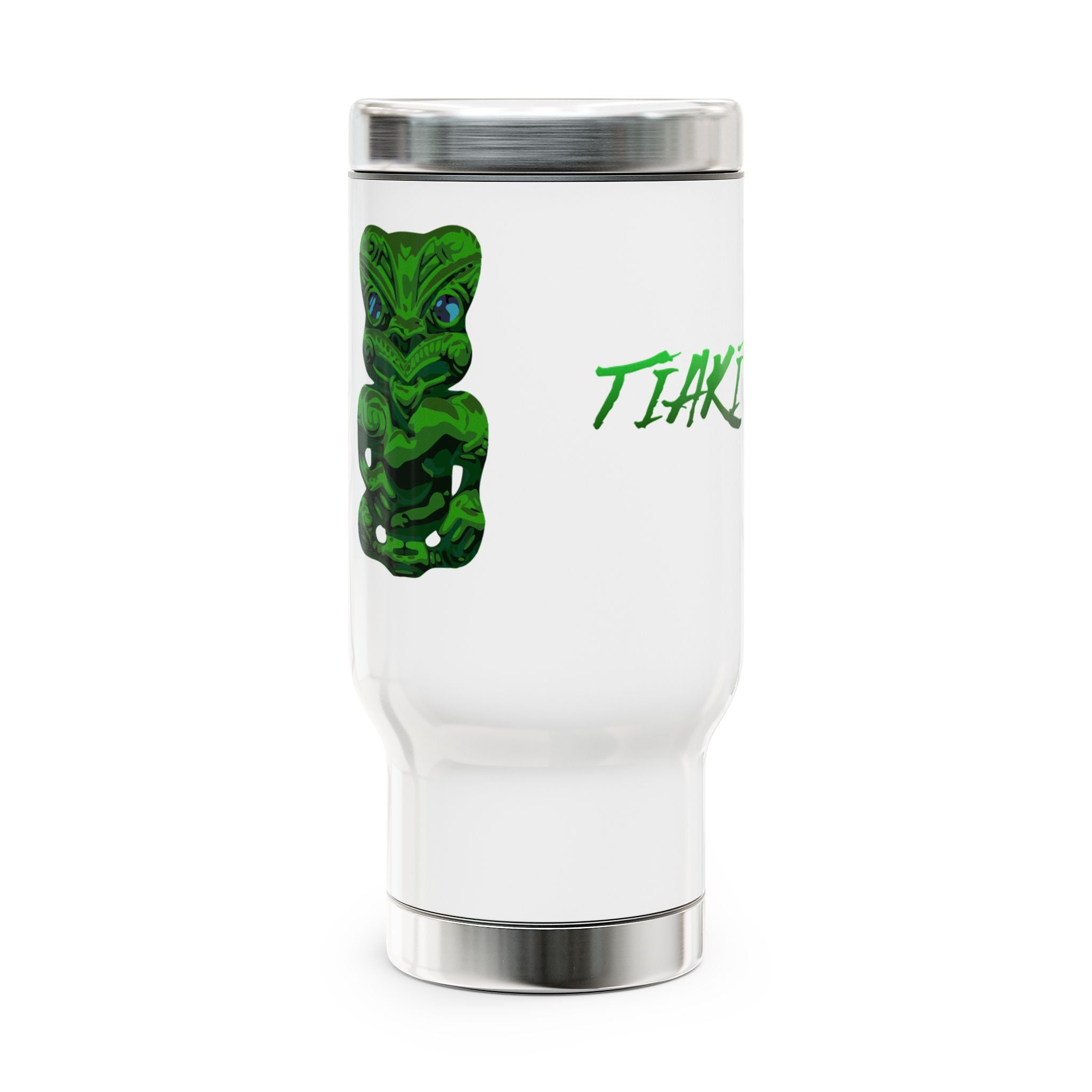 Tiki Stainless Steel Travel Mug with Handle, 14oz - Tiaki Apparel