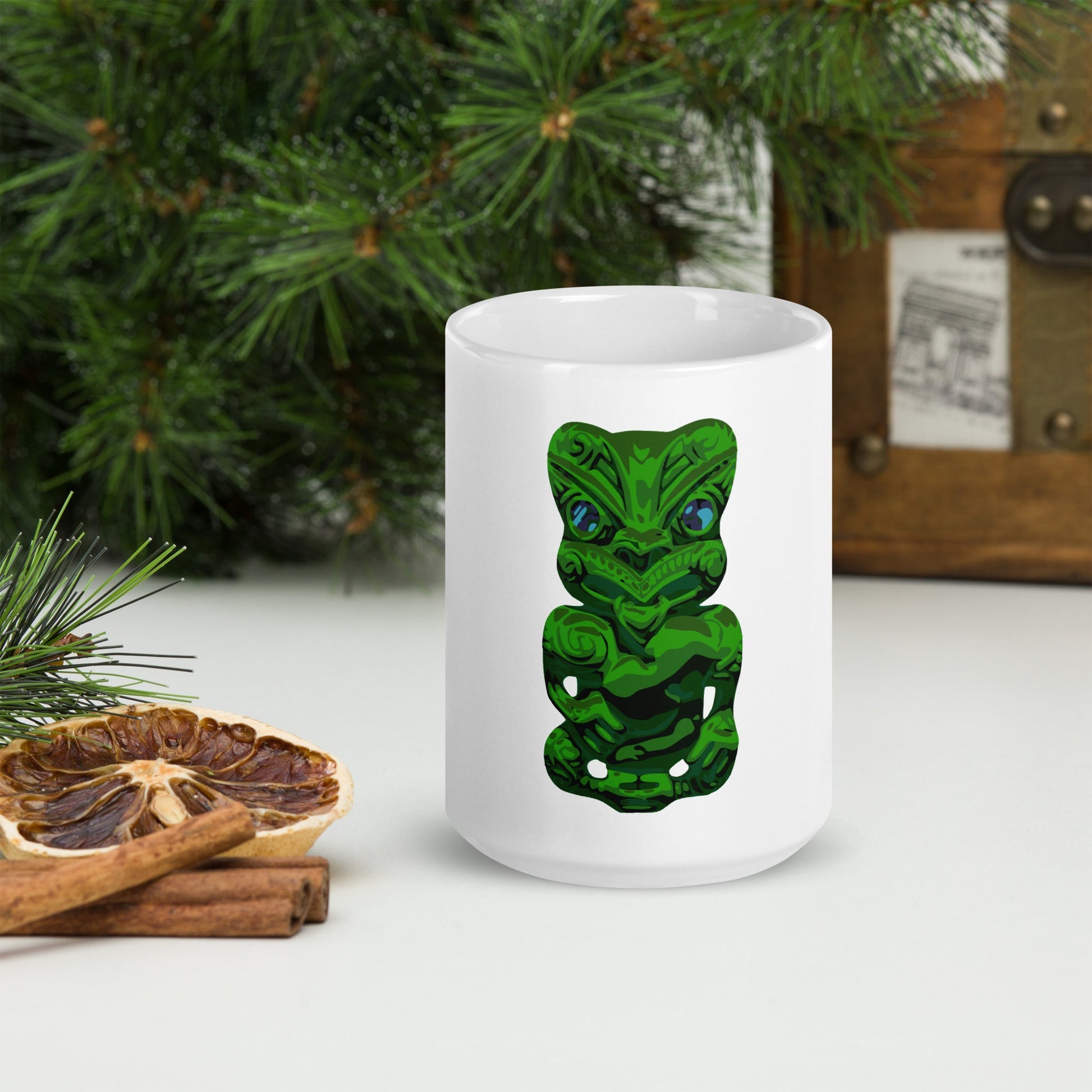 Tiki White glossy mug - Tiaki Apparel