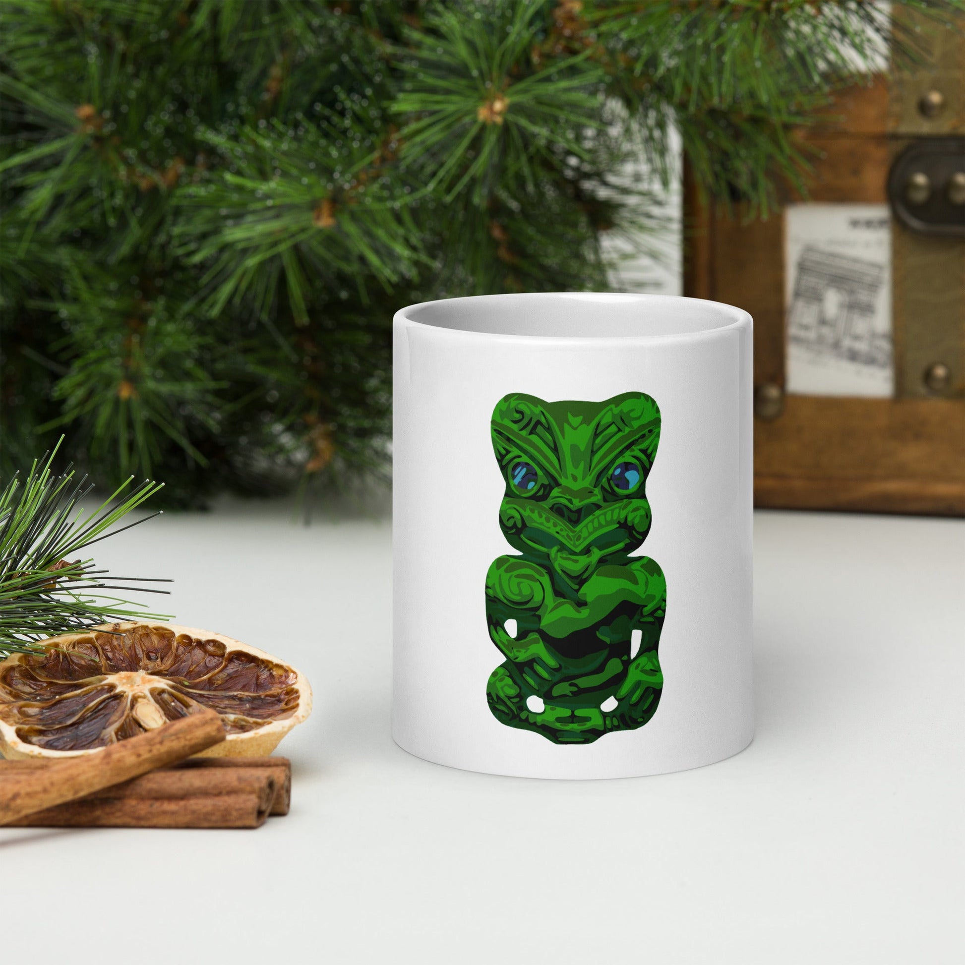 Tiki White glossy mug - Tiaki Apparel