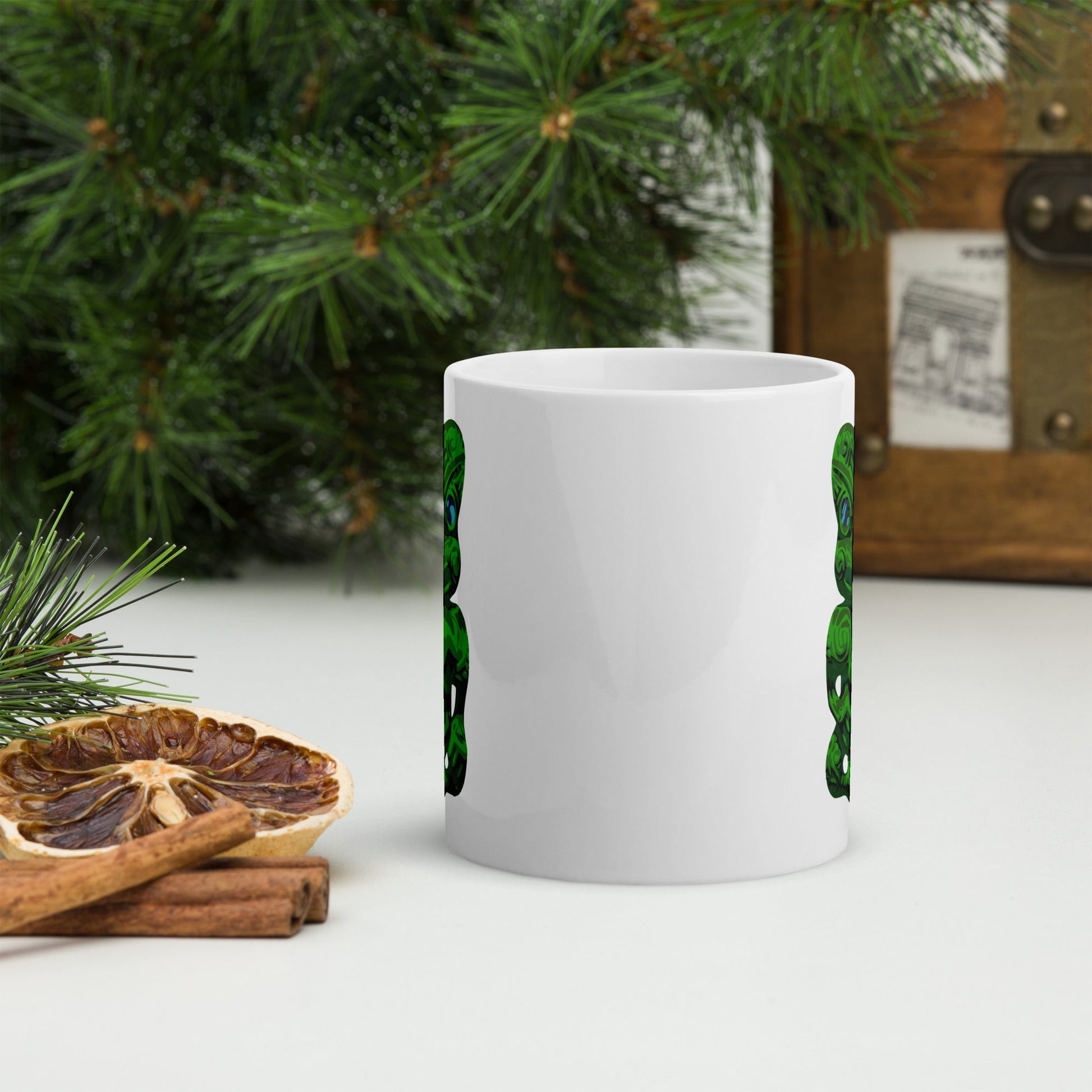 Tiki White glossy mug - Tiaki Apparel